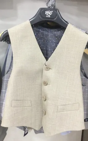 1880 Club Boys Taupe Waistcoat