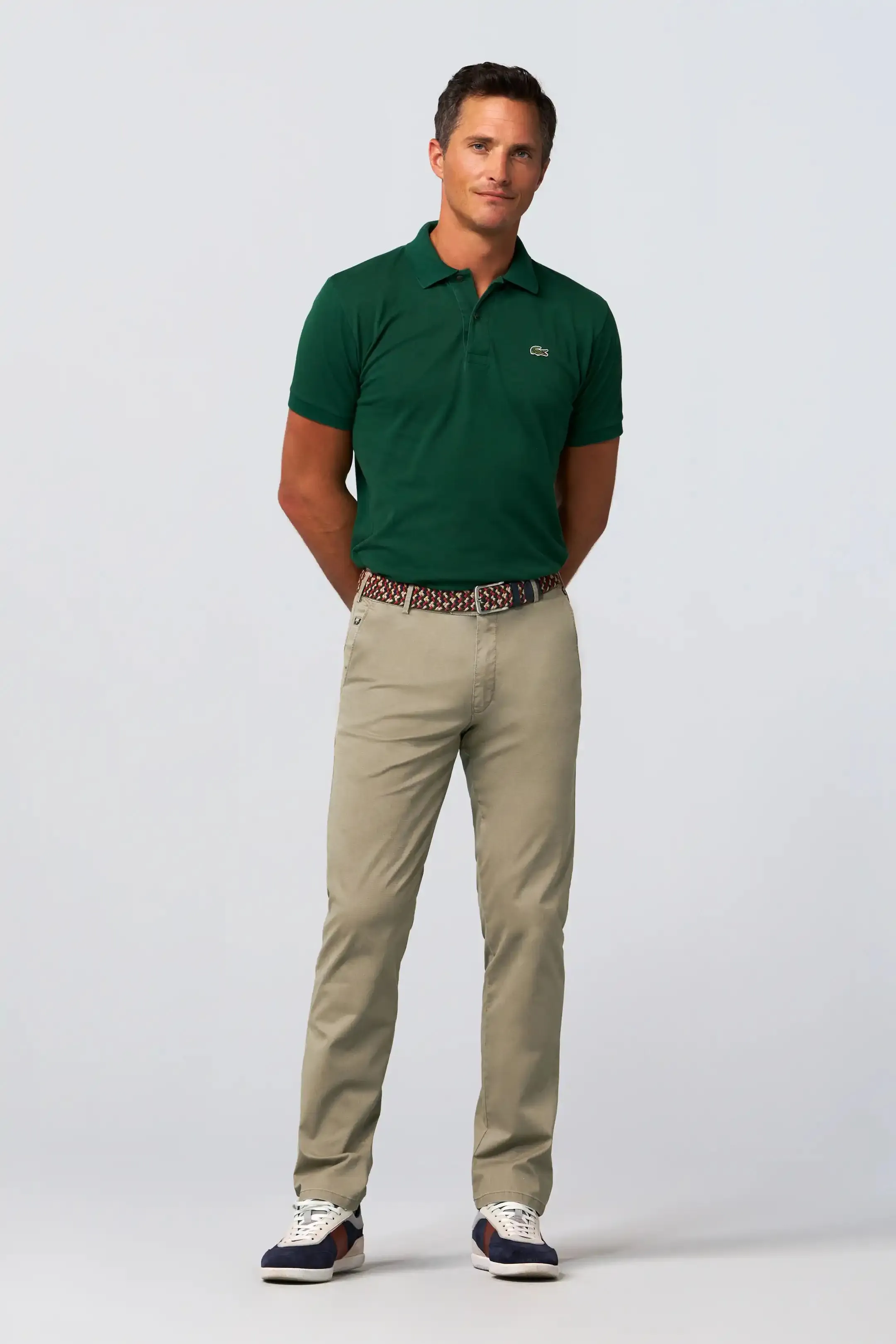 30% OFF - MEYER Roma Trousers - 5058 Liberty Fabric Cotton Chinos - Stone - Size: 34 LONG