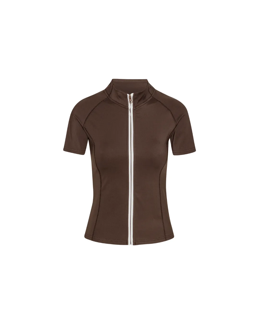 Active Short Sleeve Blouse - Pecan Brown