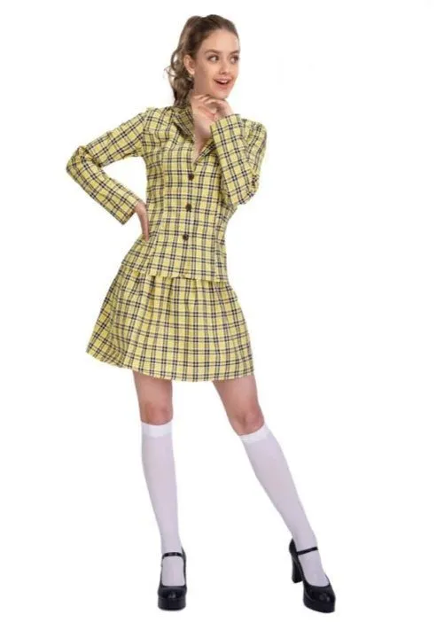 Adult 90s Checked Pretty School Girl Costume