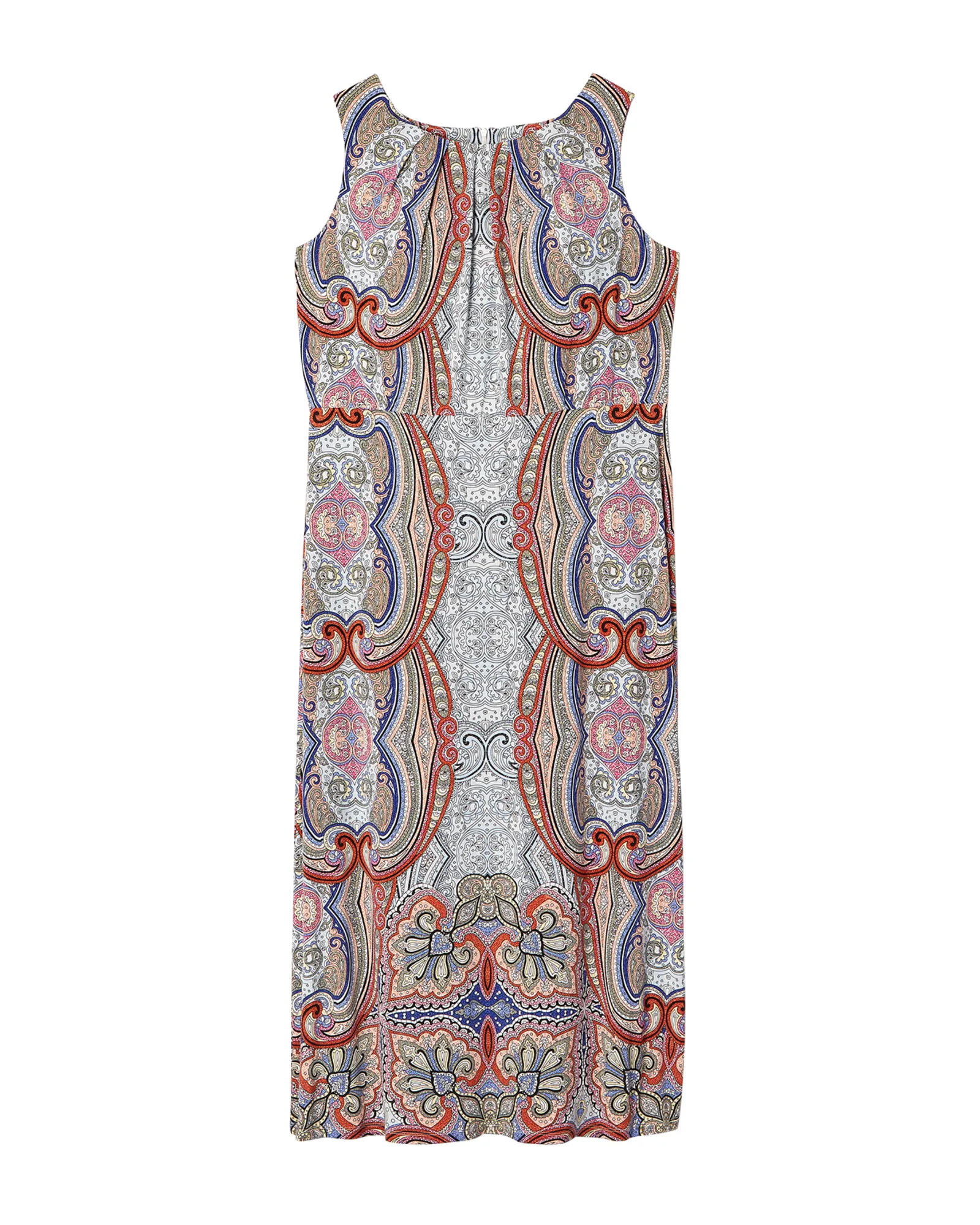 Almere Blouson Maxi Dress | Azure Blue / Red