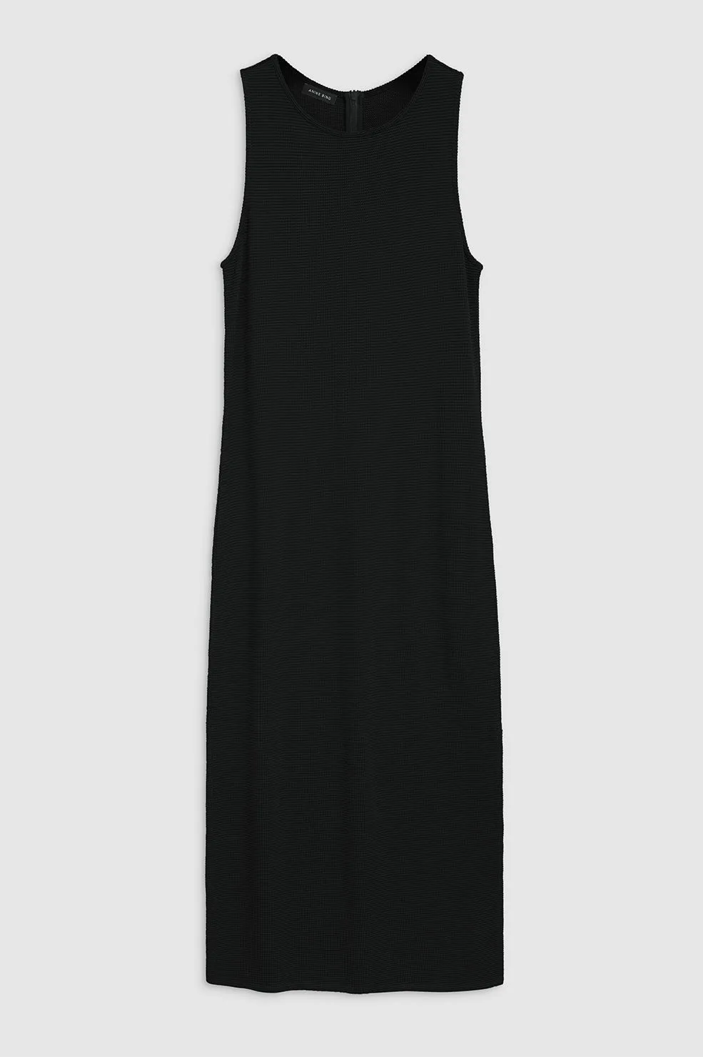 Anine Bing - Savannah Dress in Black Waffle