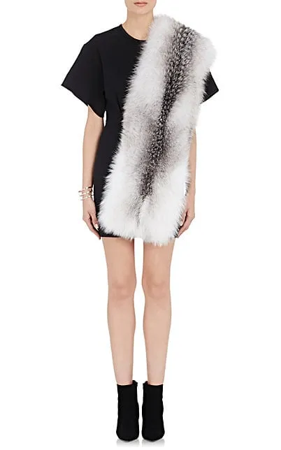 Arabella Marble Arctic Fox Fur Scarf