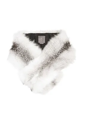 Arabella Marble Arctic Fox Fur Scarf