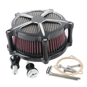 Attitude Inc Air Filter Assembly ,Billet Aluminium Machined, Black  For Harley Harley Sportster Custom XL 883C 1991-2018, Kit