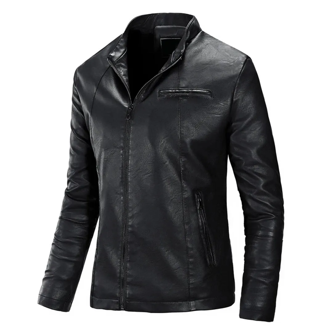 Austin Slim Fit Genuine Leather Jacket