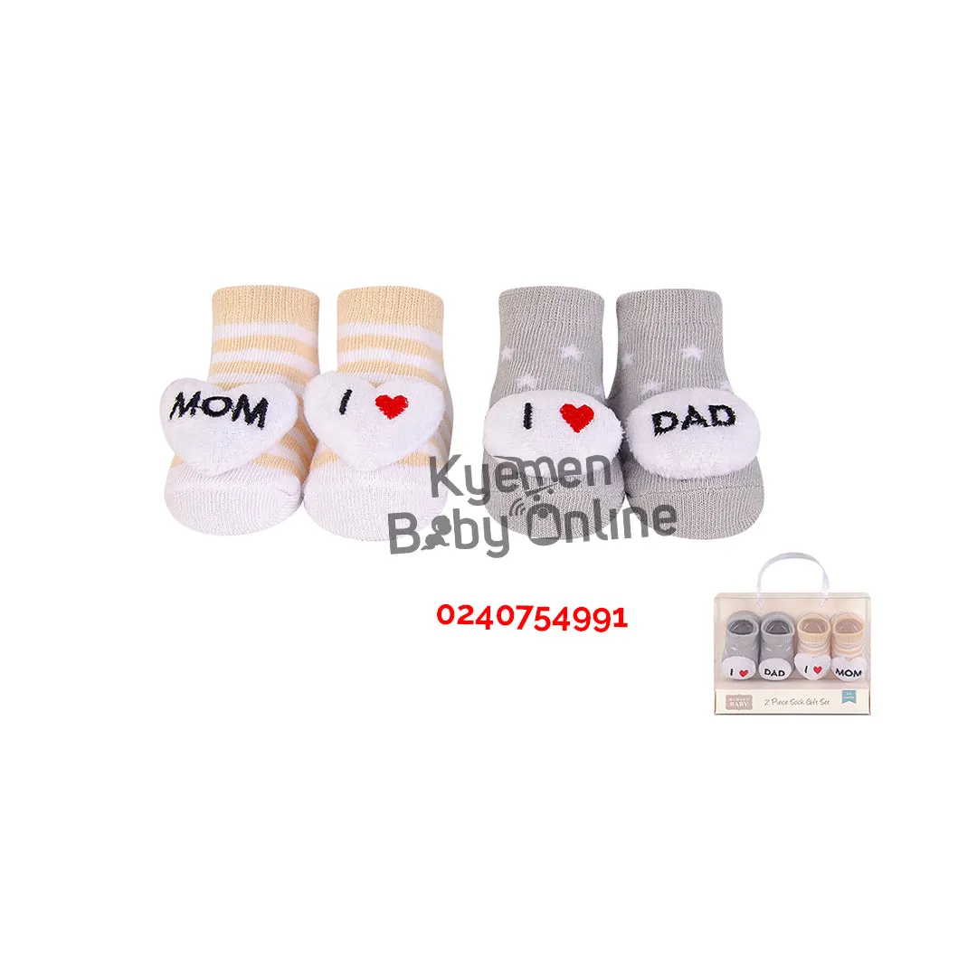 Baby Socks (2 Pairs) Gift Set (Unisex)