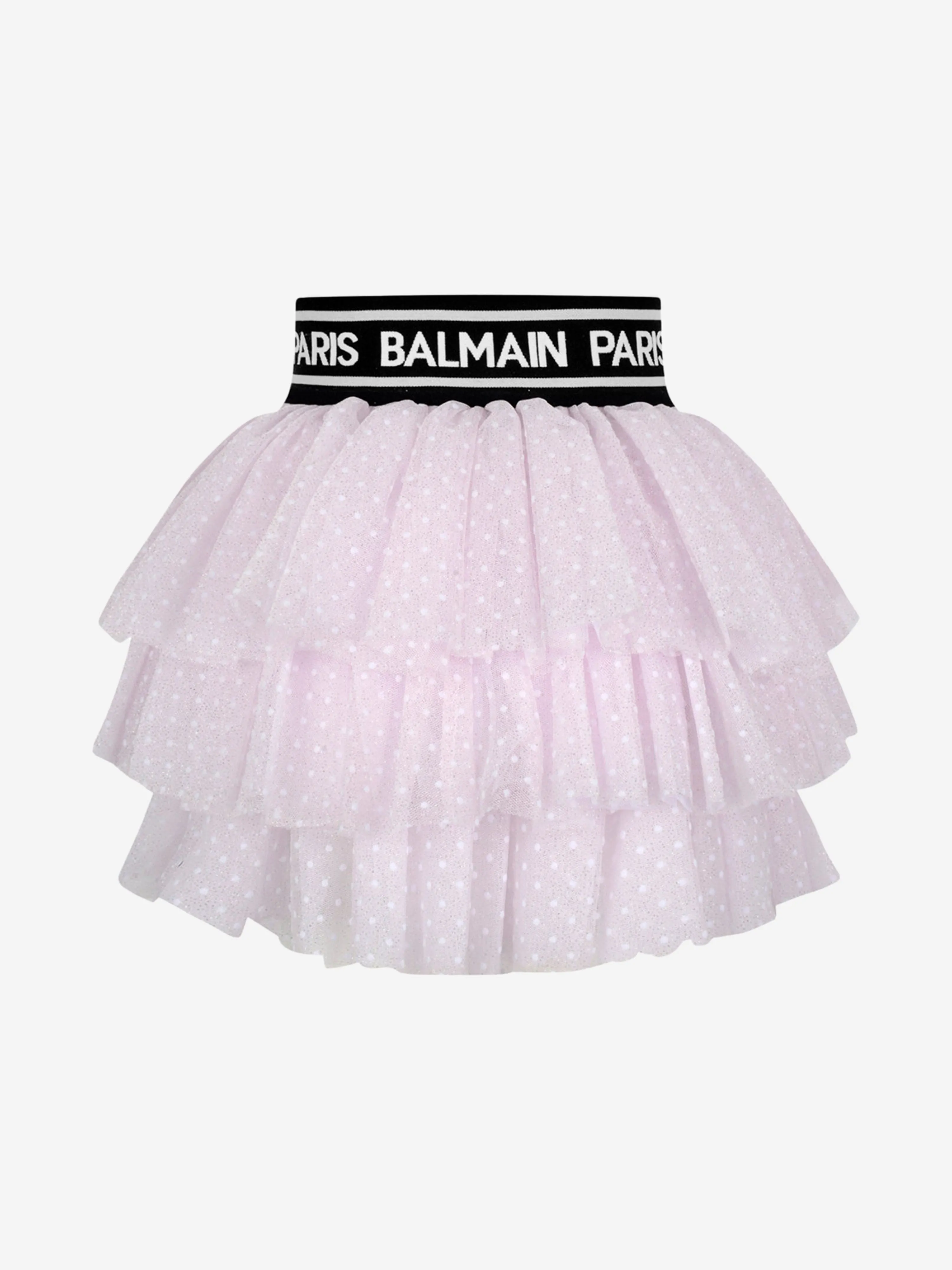 Balmain Girls Spotted Tulle Skirt