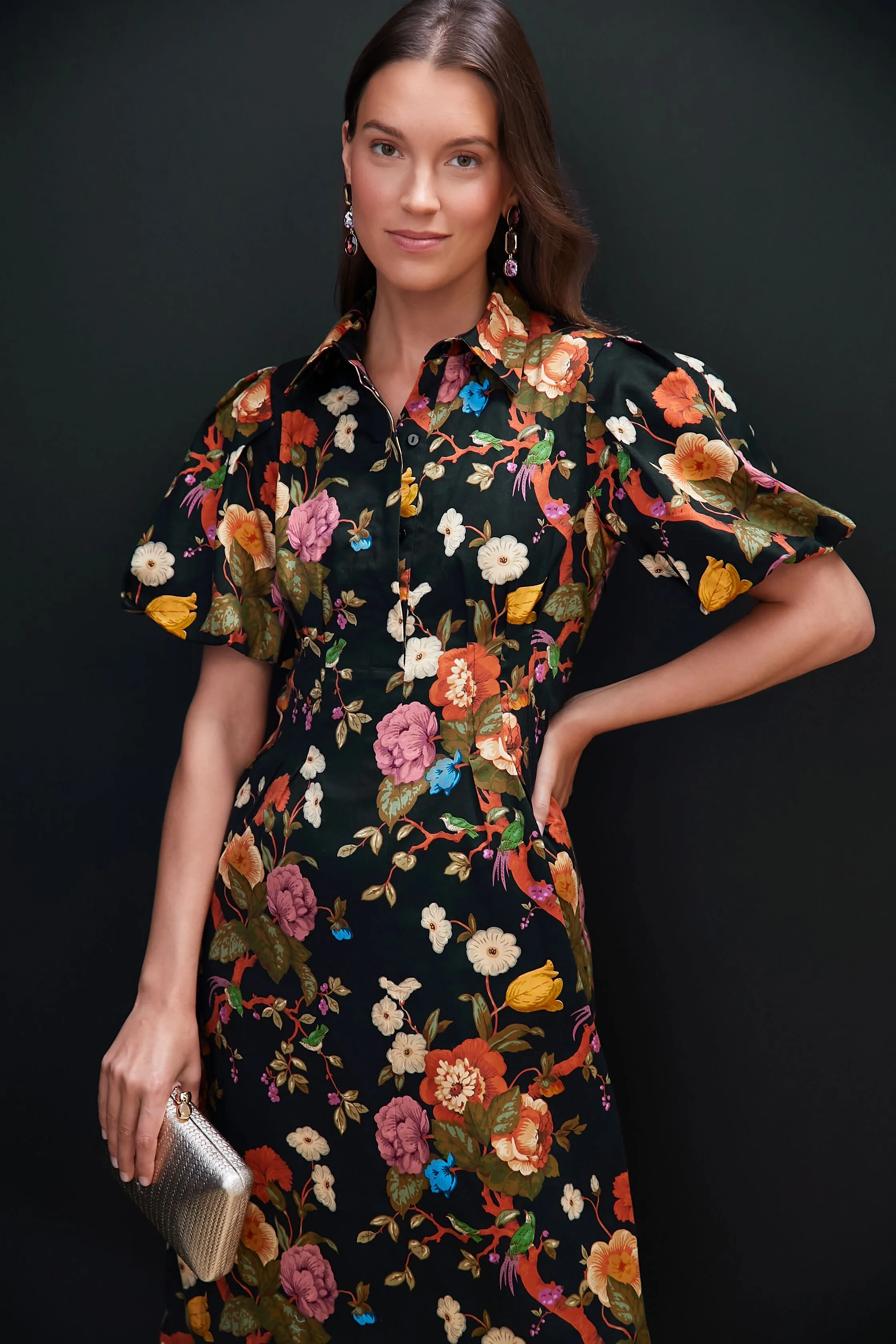 Baroque Floral Delaney Dress