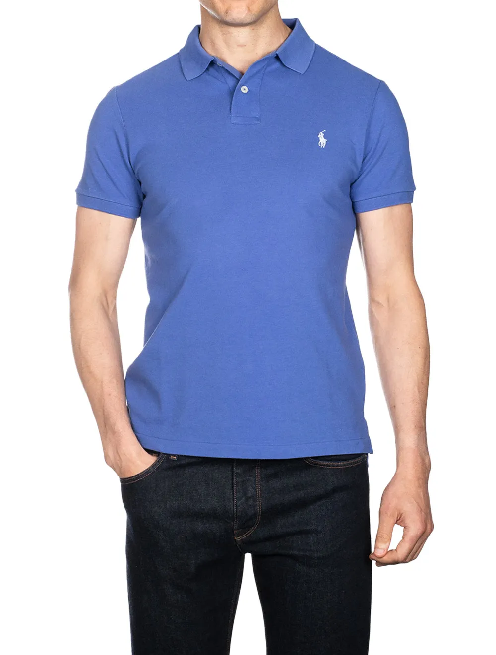 Basic Mesh Polo Blue