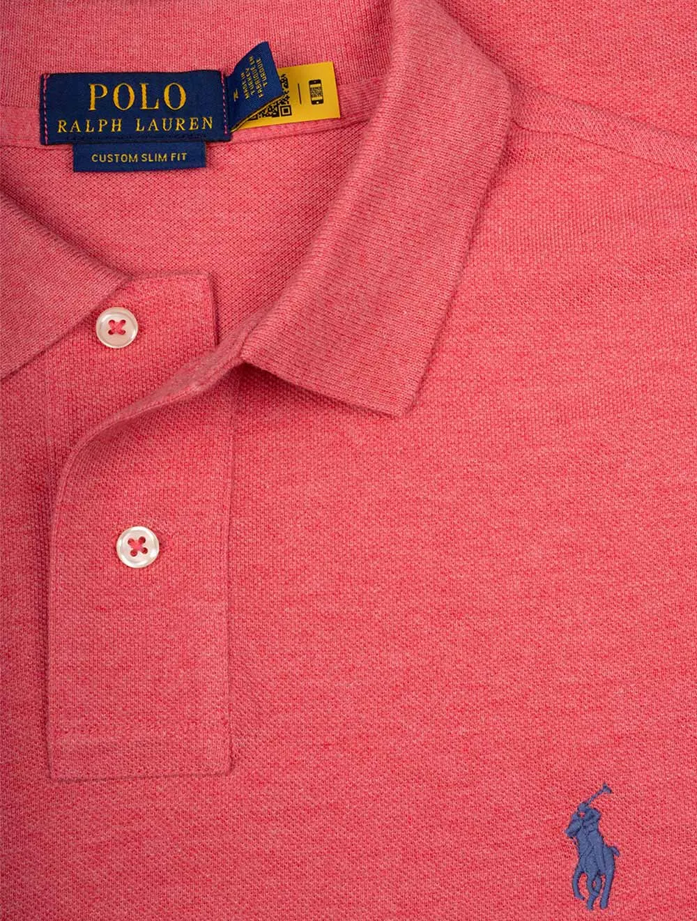 Basic Mesh Polo Shirt Red