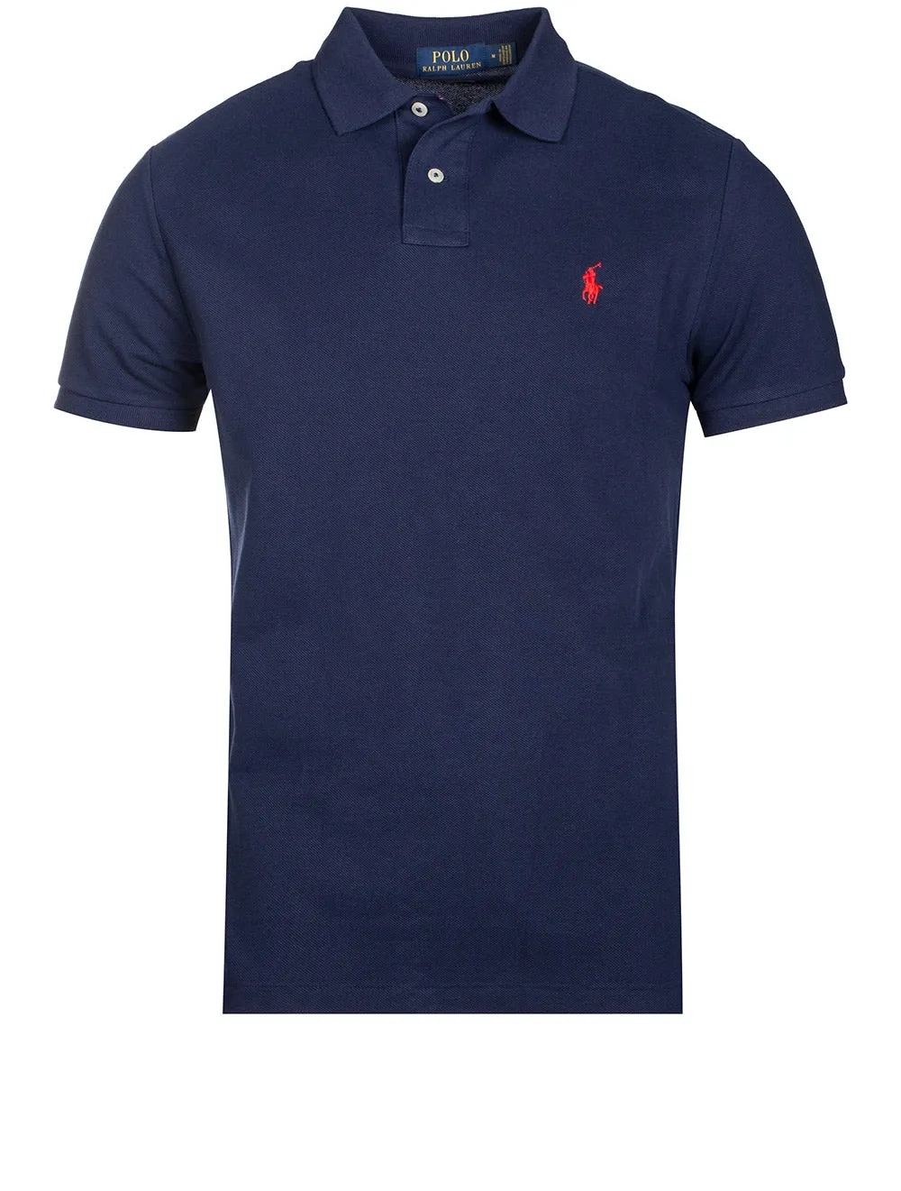 Basic Short Sleeve Polo Navy