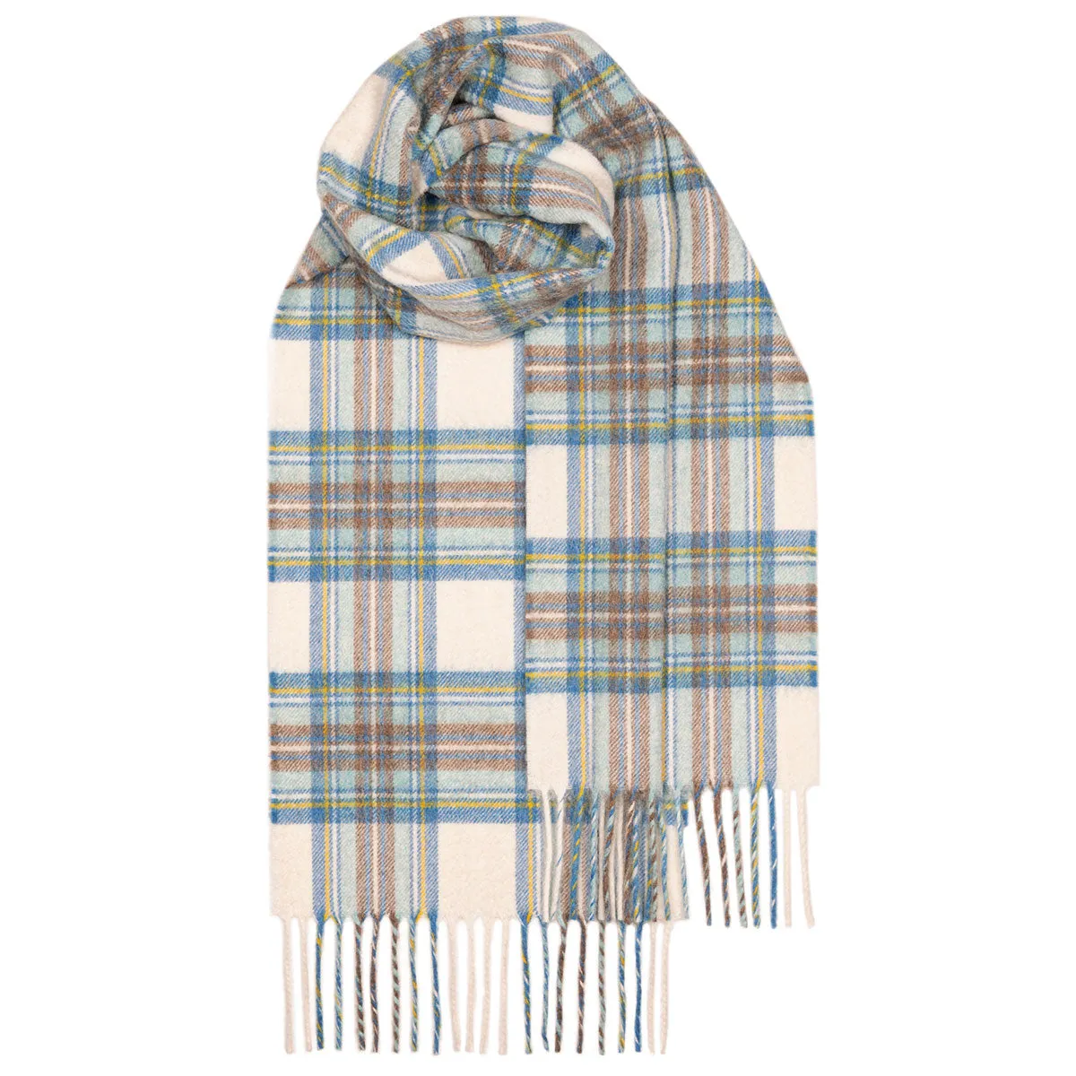 Beau Luxury Cashmere Scarf - Stewart Blue Dress