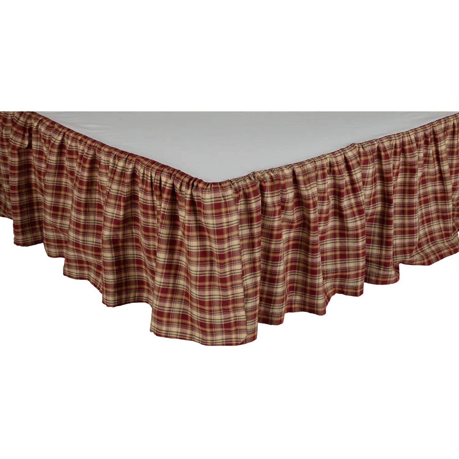 Beckham Plaid Twin Bed Skirt 39x76x16