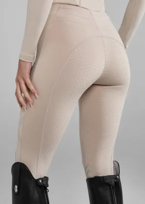 Beige Core Leggings Full Seat