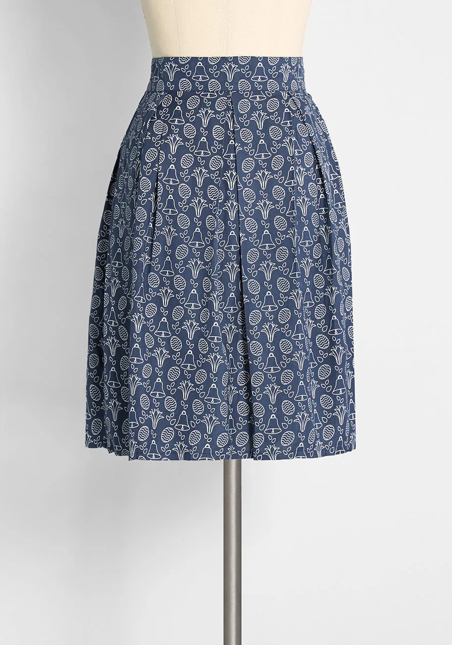 Bells Ring For Spring A-Line Skirt