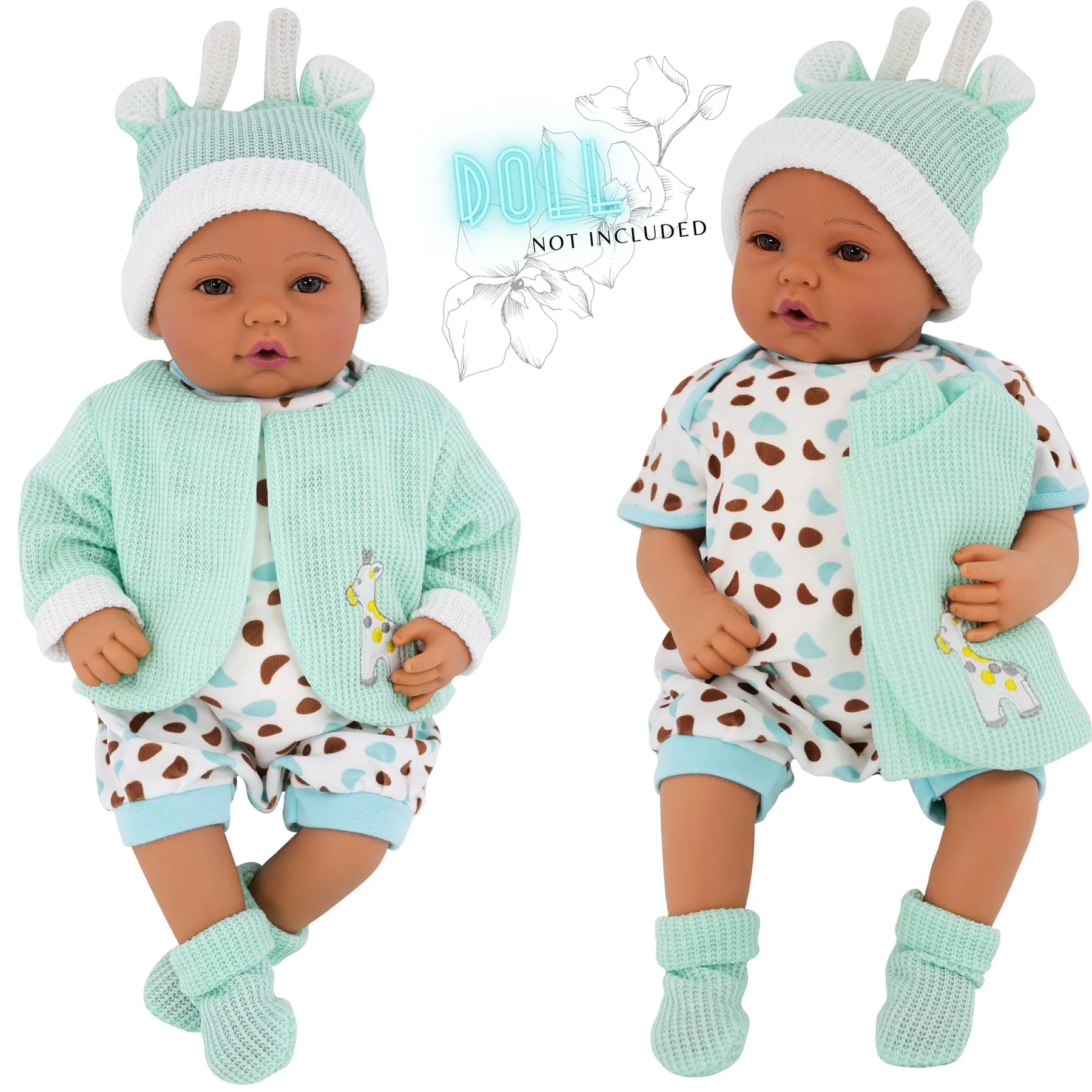 BiBi Outfits - Reborn Doll Clothes (Mint Jacket) (50 cm / 20")