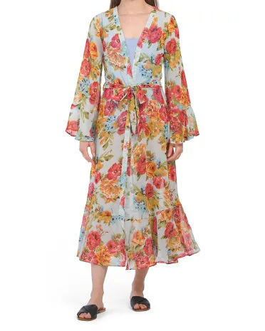 Big Floral Maxi Cover up