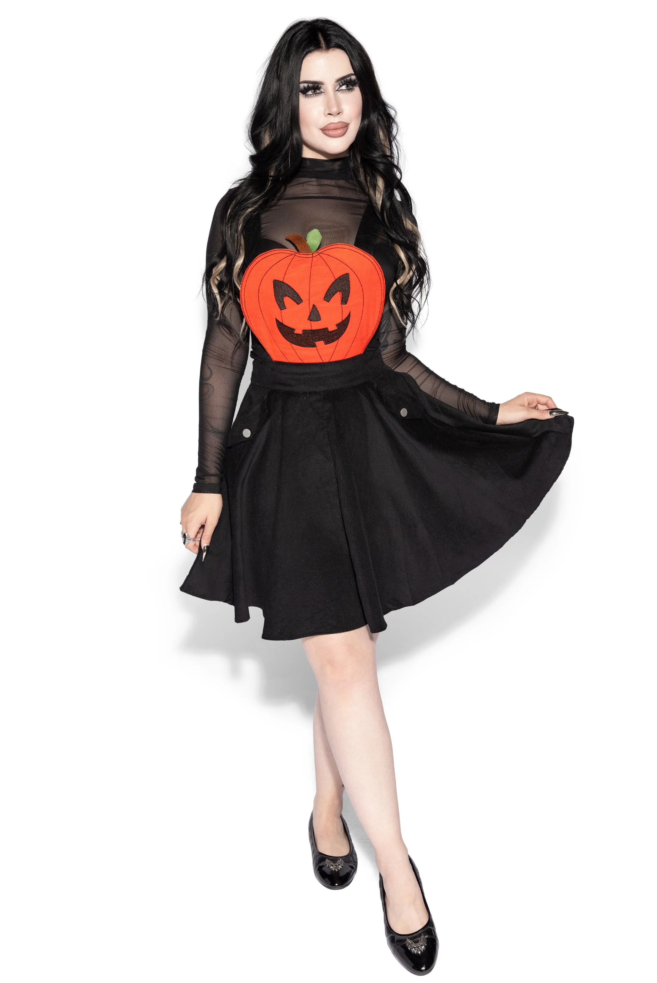 Black & Orange Jack-O-Lantern Pinafore