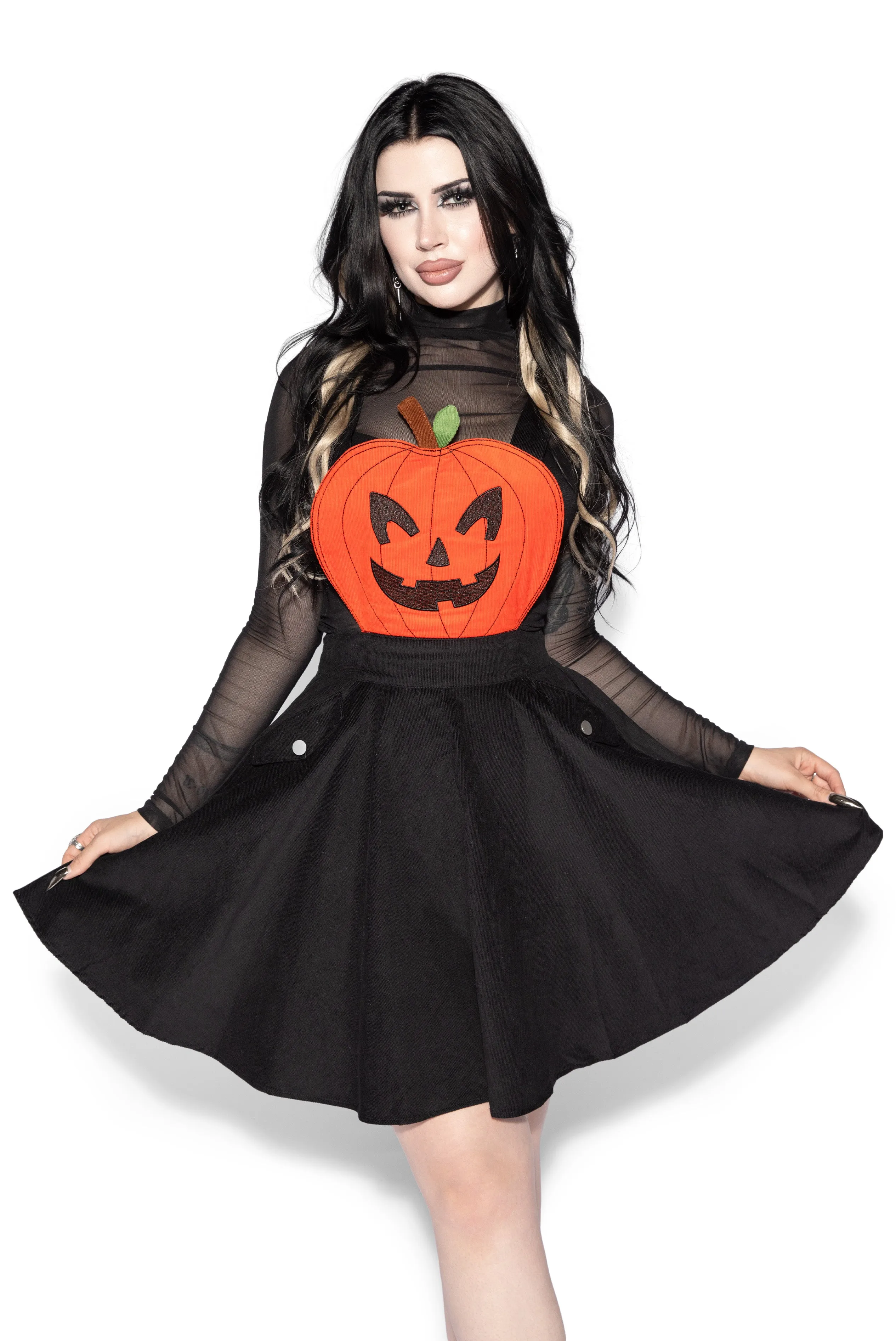 Black & Orange Jack-O-Lantern Pinafore