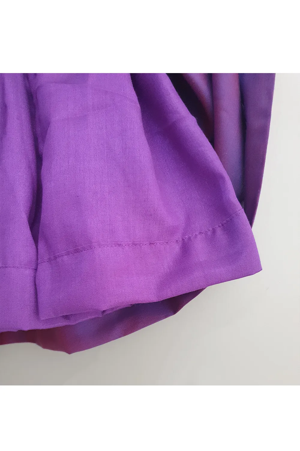 Blouse attached jacket with purple pleated lehnega