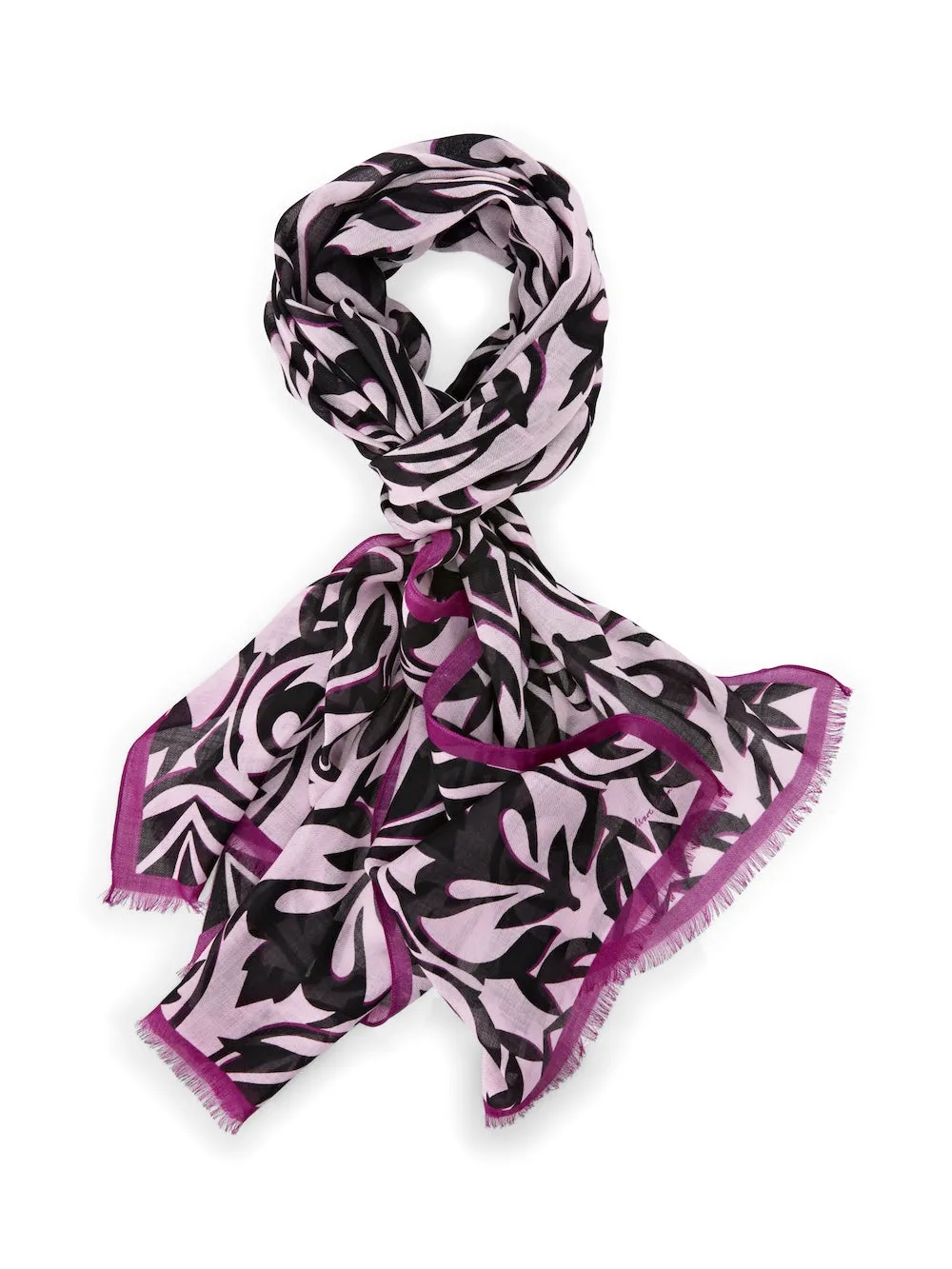 Bright Rose Tan Tangy Print Scarf