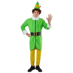 Buddy the Elf Classic Costume for Adults, Jacket, Tights, Belt and Hat