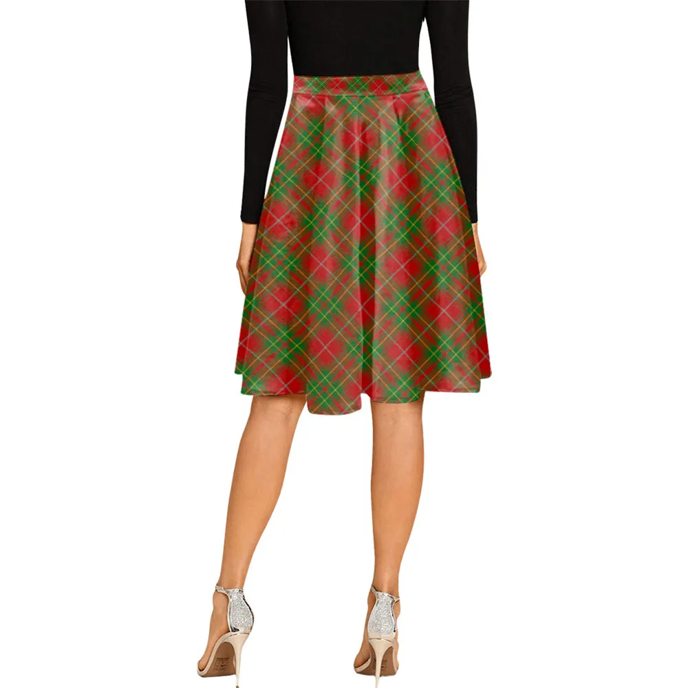 Burnett Tartan Melete Pleated Midi Skirt