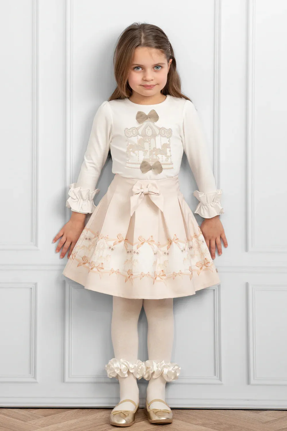 Caramelo Kids - 2 piece carousel skirt and top outfit