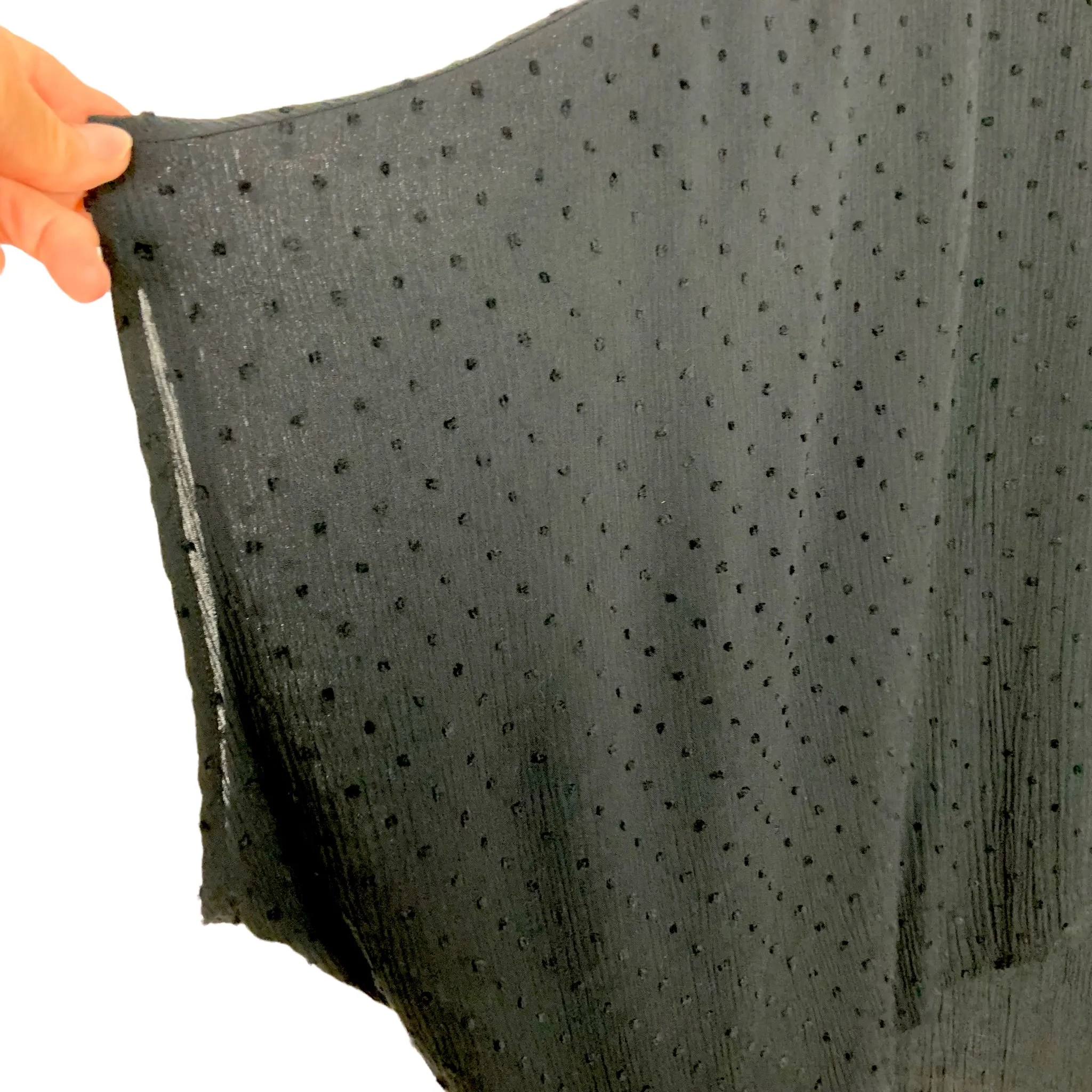 Carly Jean Los Angeles Black Swiss Dot Poncho Cardigan- Size S