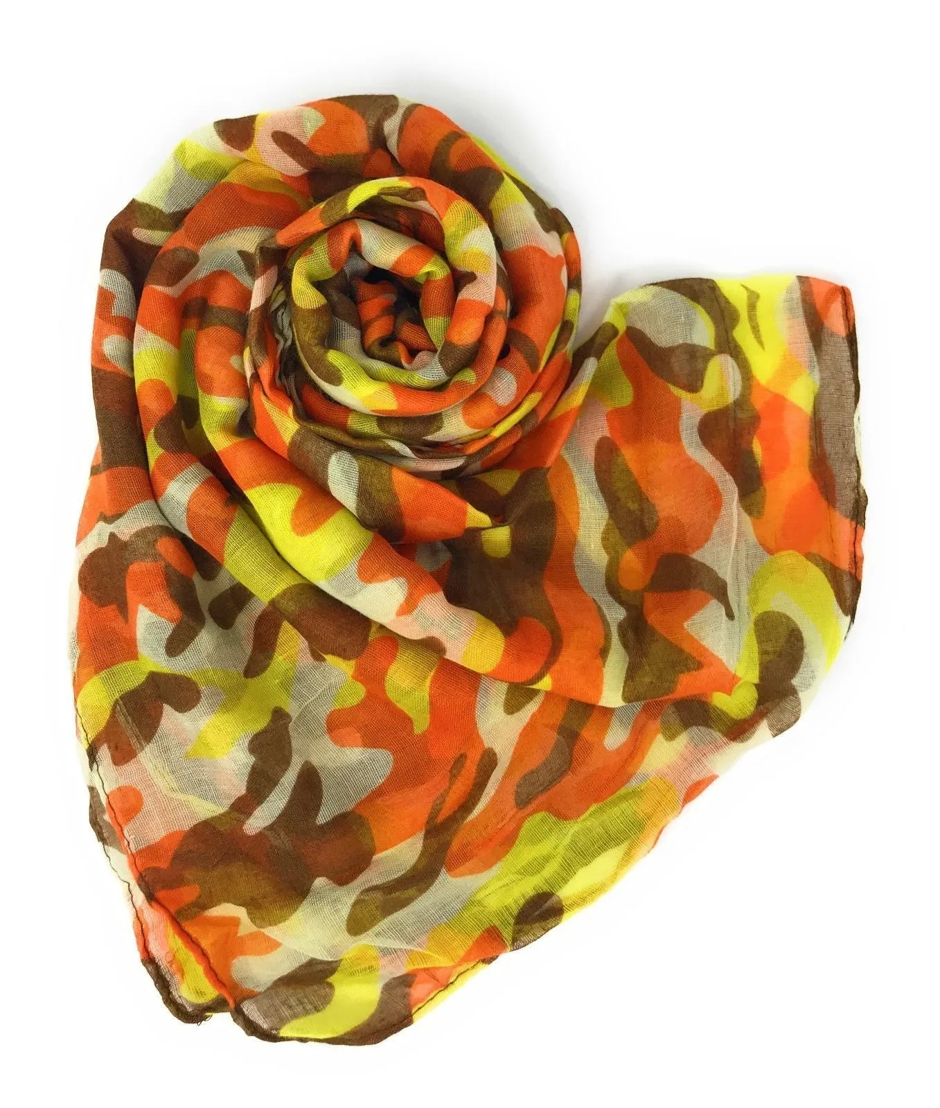 Casaba Camouflage Camo Print Womens Scarves Scarf Shawl Lightweight Sheer Wrap