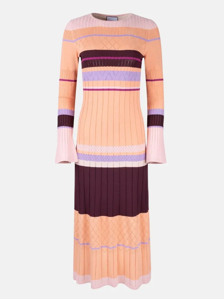 Chromatic Knit Dress - Sunset