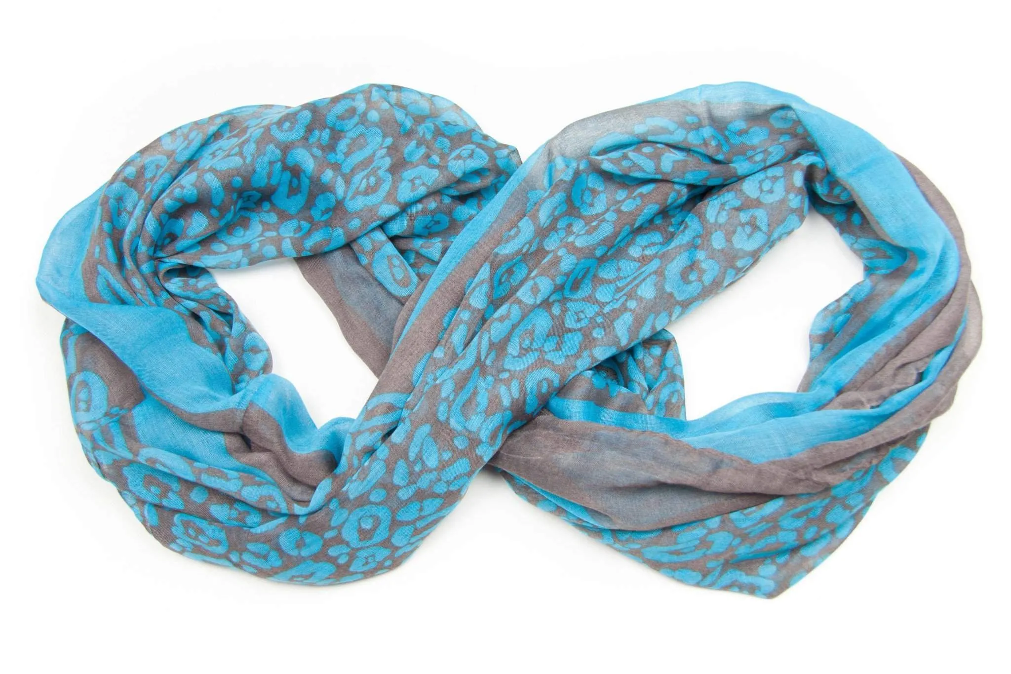 Circle Scarf / Blue & Grey / Unisex