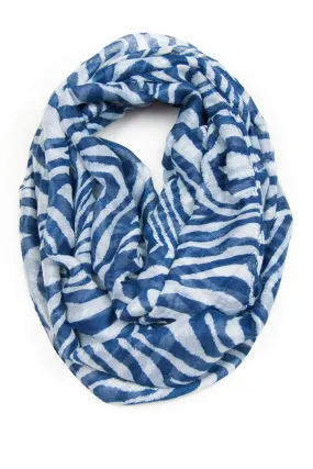 Circle Scarf / Blue & White / Unisex