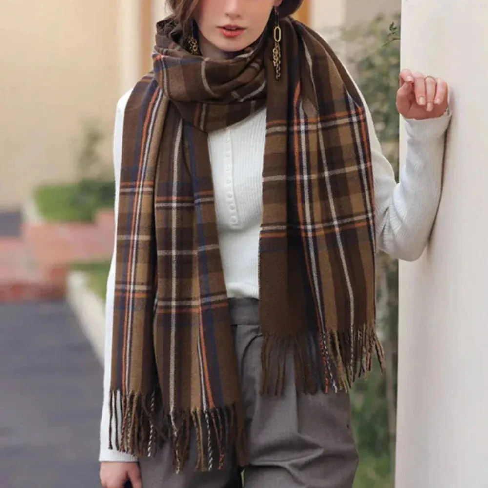 Classic Checkered Wrapping Style Scarf