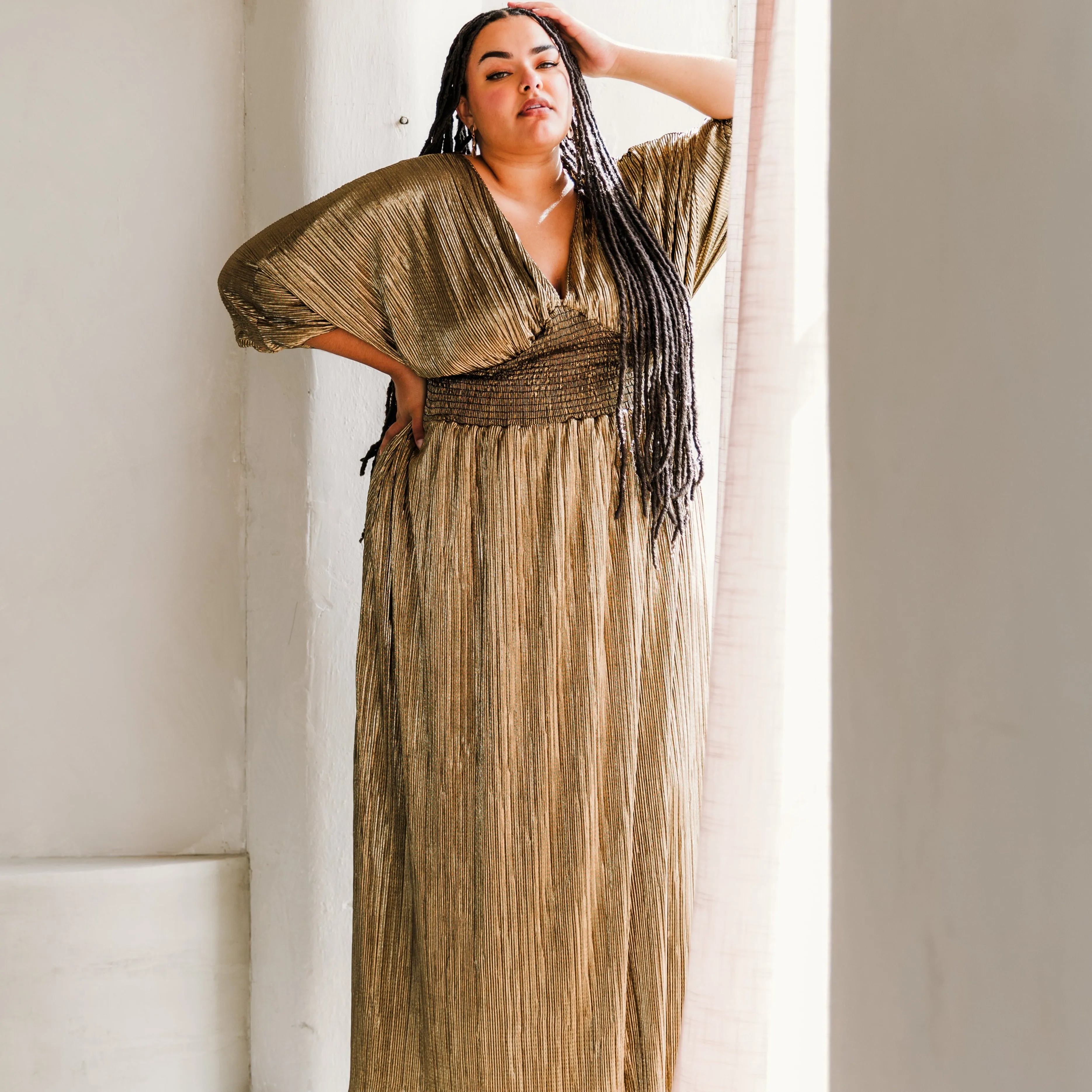 Colla Voce Dress “Liquid Gold”