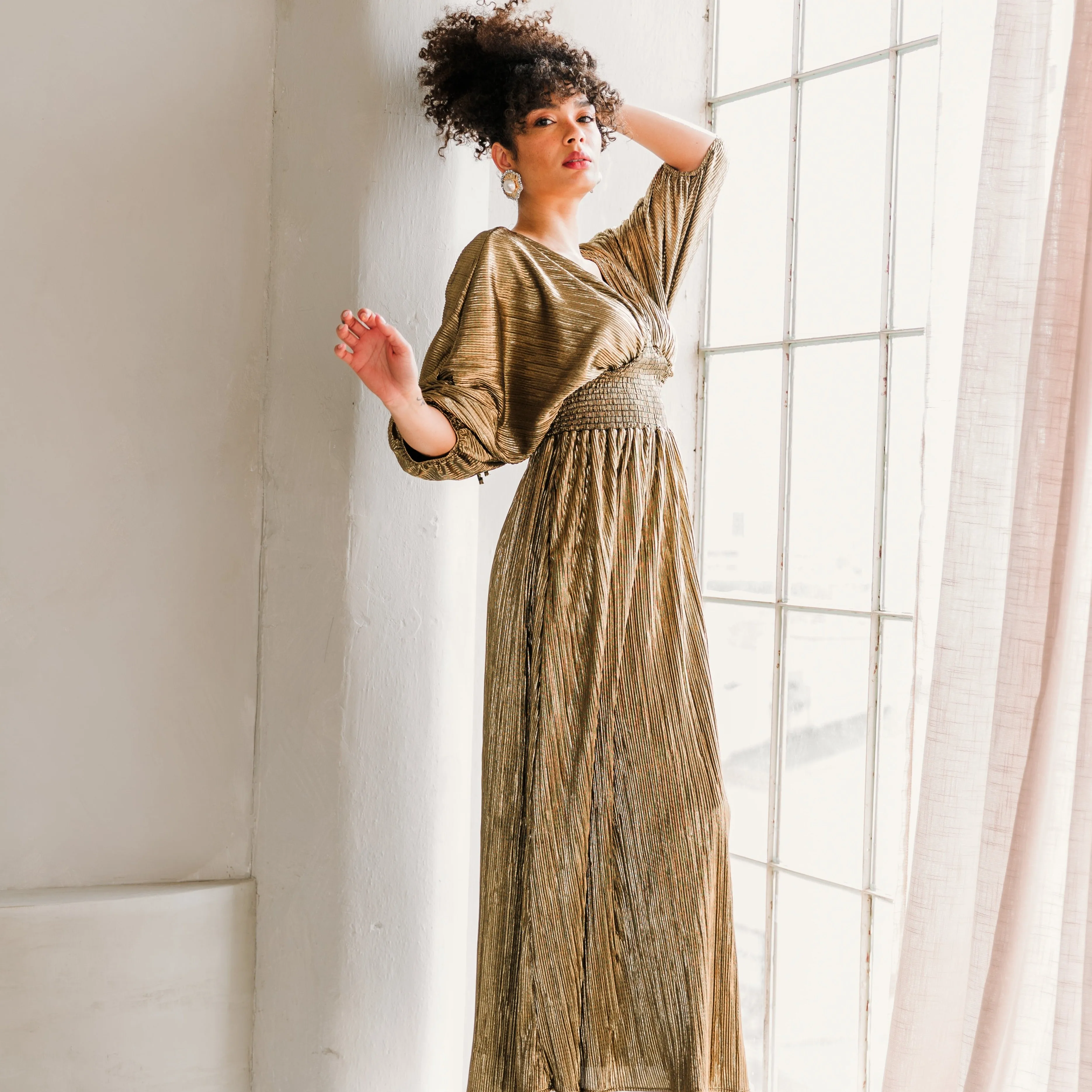 Colla Voce Dress “Liquid Gold”