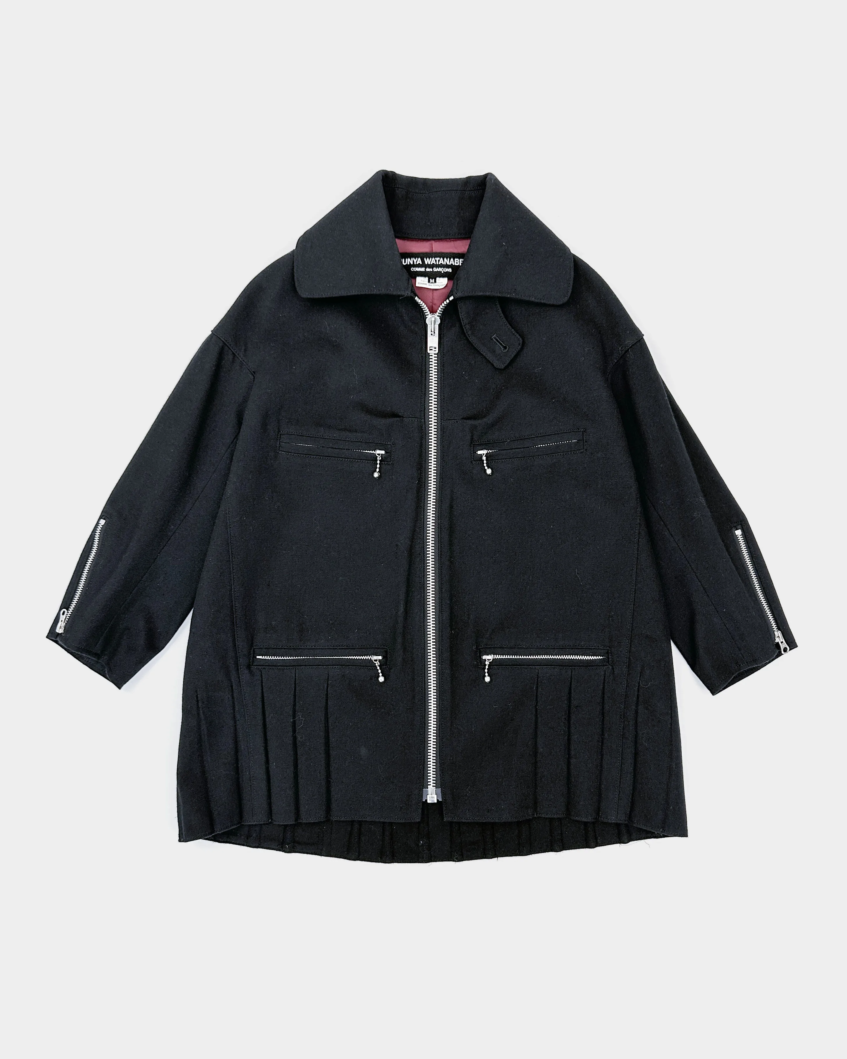 Comme Des Garçons By Junya Watanabe Black Pleated Jacket 2011