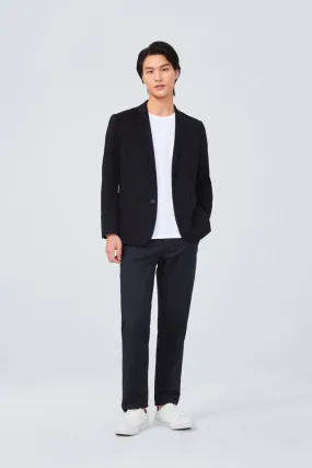 CottonSTRETCH Lightweight Knit Smart Blazer | Black BKFD01