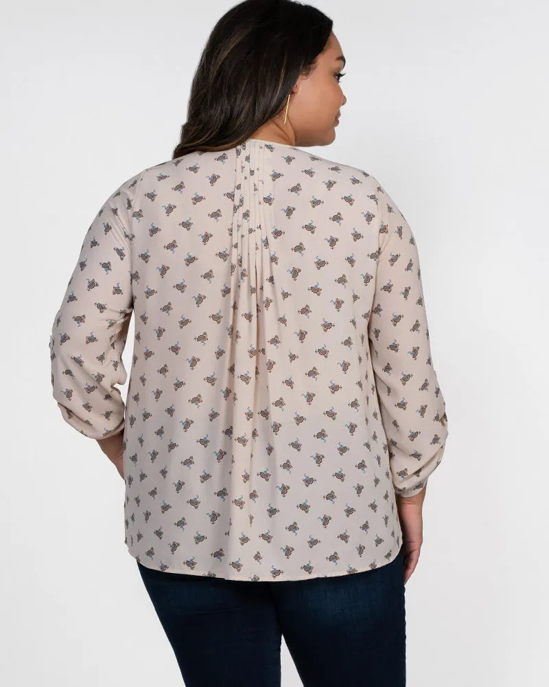 Cristy Pleat Back Blouse- Final Sale!