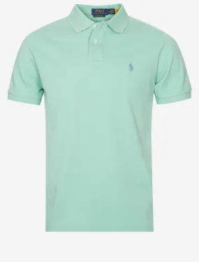 Custom Slim Fit Mesh Polo Shirt Green