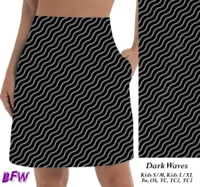 Dark Waves Skort