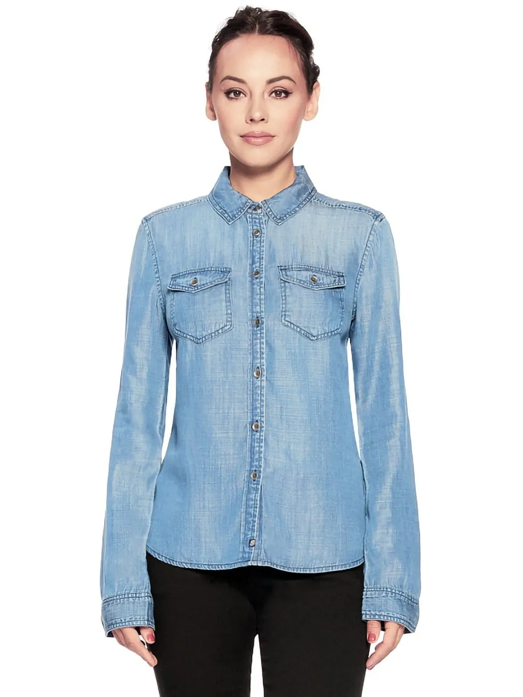 Denim Western Button Down Shirt