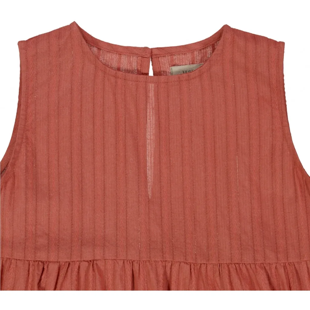 Dress Feodora - dark terracotta