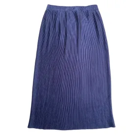 Fine Pleat Midi Skirt Vintage Navy SIZE 18