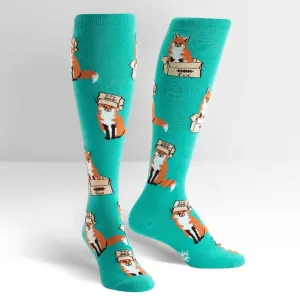 Foxes in Boxes Women's Knee High Socks