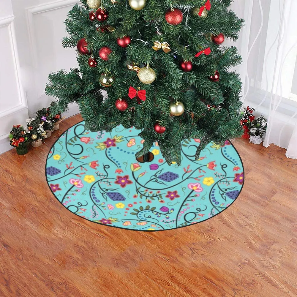 Fresh Fleur Sky Christmas Tree Skirt 47" x 47"