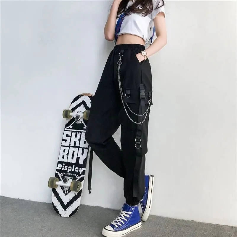 Funki Buys | Pants | Women's Retro Streetwear Cargo Pants