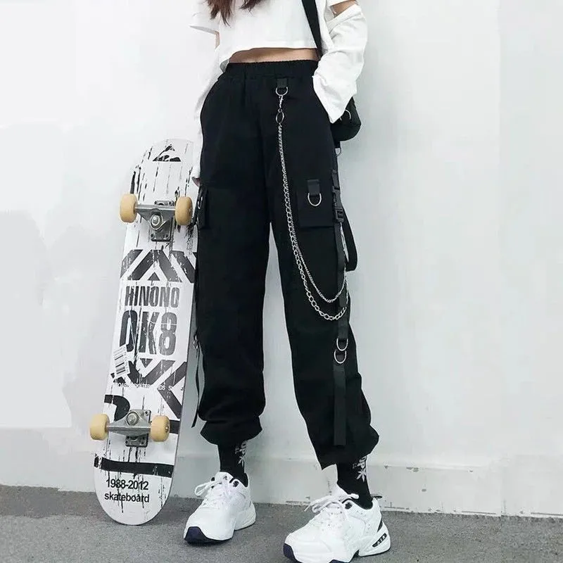 Funki Buys | Pants | Women's Retro Streetwear Cargo Pants