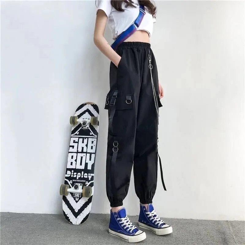 Funki Buys | Pants | Women's Retro Streetwear Cargo Pants